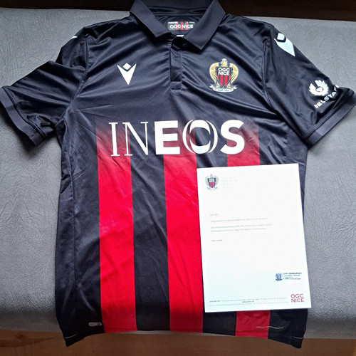 Ogc nice matchworn trikot - ogc,